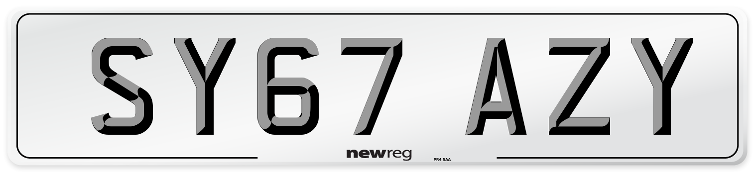 SY67 AZY Number Plate from New Reg